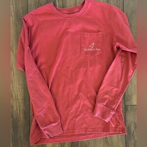 Properly Tied TShirt with Oyster design on back in a beautiful poppy color!